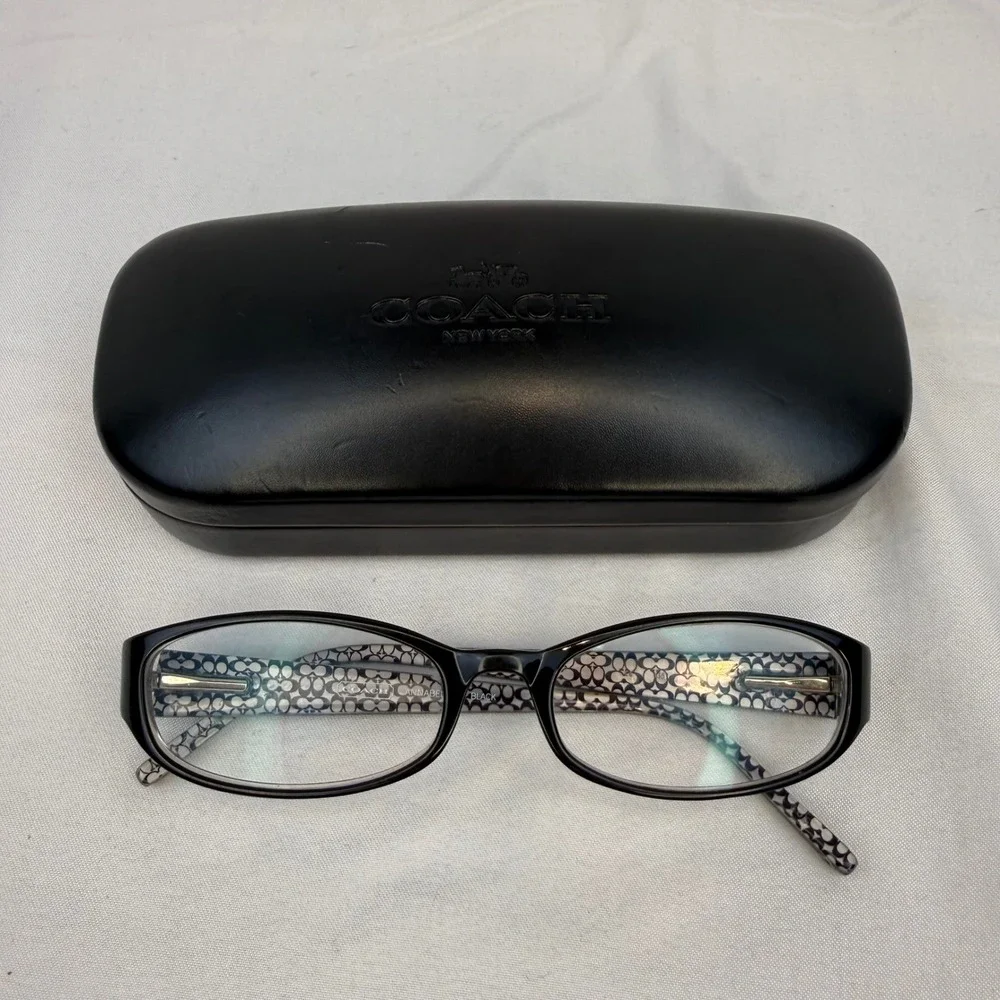 Coach Annabel 530 Black Eyeglasses Frames with Dragonfly Rhinestones and Case